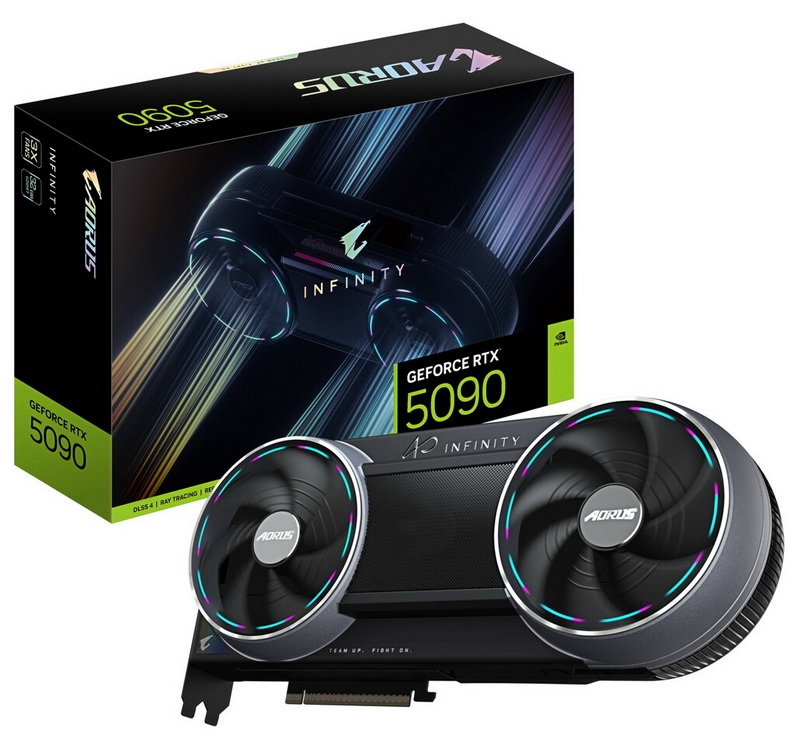 Gigabyte zahájil prodej karty Aorus GeForce RTX 5090 Infinity, která se vyznačuje netradičním designem a skrytým ventilátorem