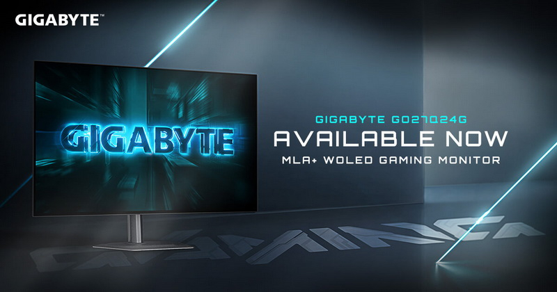 Gigabyte představila nový 27palcový herní WOLED monitor GO27Q24G s rozlišením QHD a obnovovací frekvencí 240 Hz