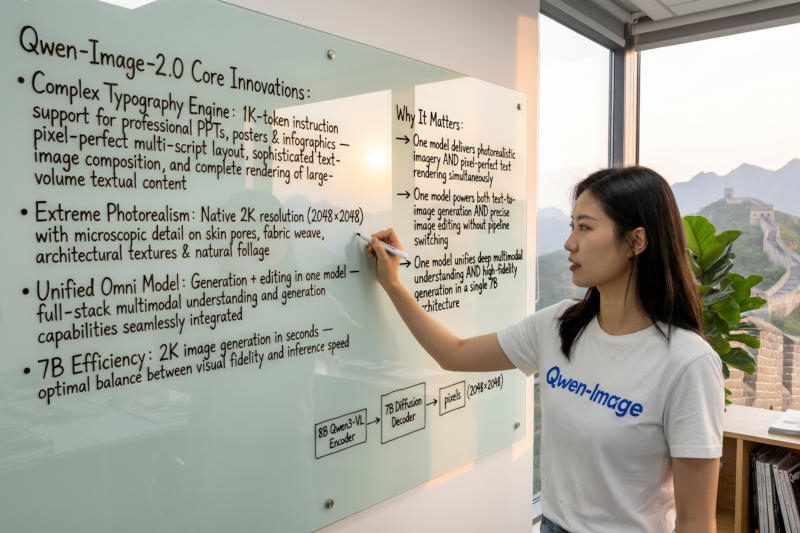 Alibaba představila konkurenta Nano Banana – výkonný generátor obrázků Qwen‑Image‑2.0 založený na umělé inteligenci