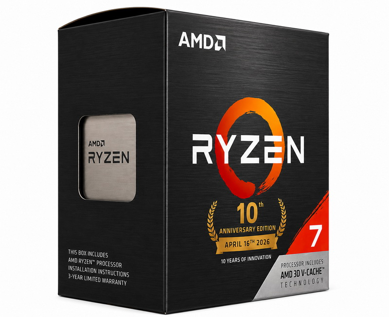 Ryzen 7 5800X3D AM4 10letá jubilejní verze je nyní v Indii k dispozici za cenu 310 dolarů.