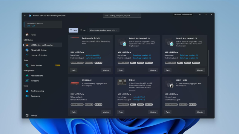 Windows 11 nyní plně podporuje MIDI 2.0