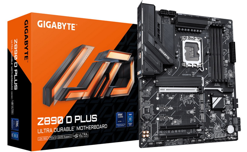 Gigabyte představila minimalistickou základní desku Z890 D Plus pro flagmanový procesor Intel Z890