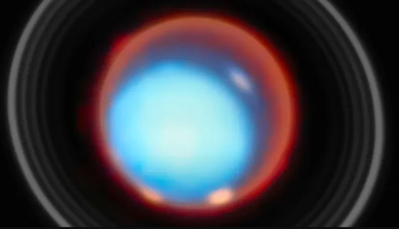 James Webb vytvořil první trojrozměrnou mapu polárních září na Uranu, kde jsou viditelné i u rovníku.