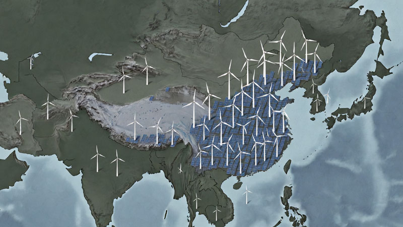 Čína a Indie vedou rozvoj světové zelené energie, zatímco země G7 zaostávají od pokroku.