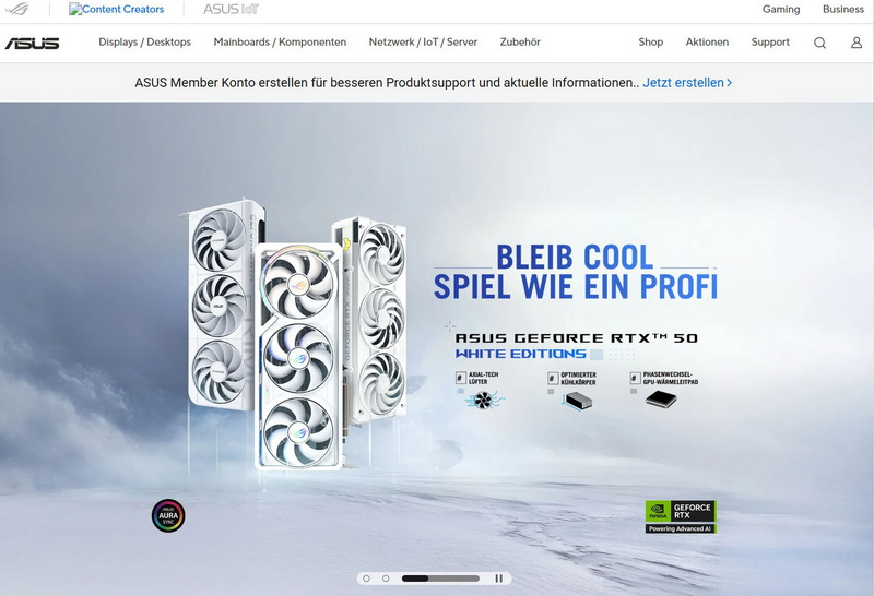 Nový německý portál Asus opět funguje: stažení ovladačů a BIOS je obnoveno, ale bez podpory notebooků a stolních počítačů