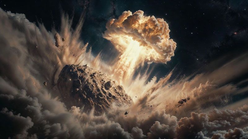 Možná bude jaderná bomba chránit planetu před asteroidem bezpečněji, než si mysleli – vědci provedli experiment.
