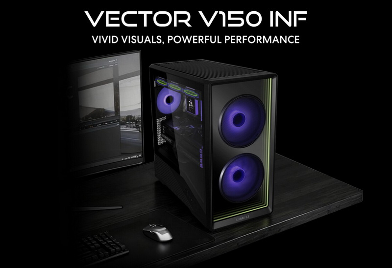 Lian Li představila nový kompaktní pouzdro Vector V150 INF s „streamingovým zrcadlem“.