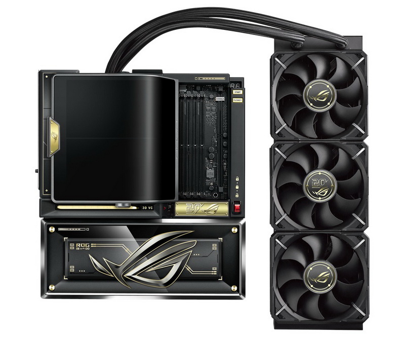 Asus integrovala do prémiové základní desky ROG Crosshair X870E Edition 20 obrovský OLED‑displej a 360 mm SJO.