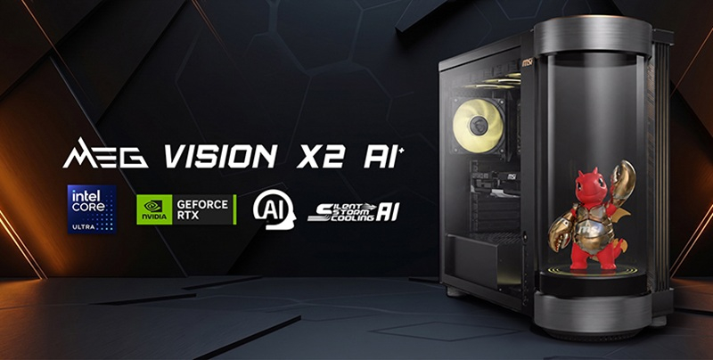MSI představila herní systém MEG Vision X2 AI+ s holografickým displejem a vestavěným AI‑asistentem