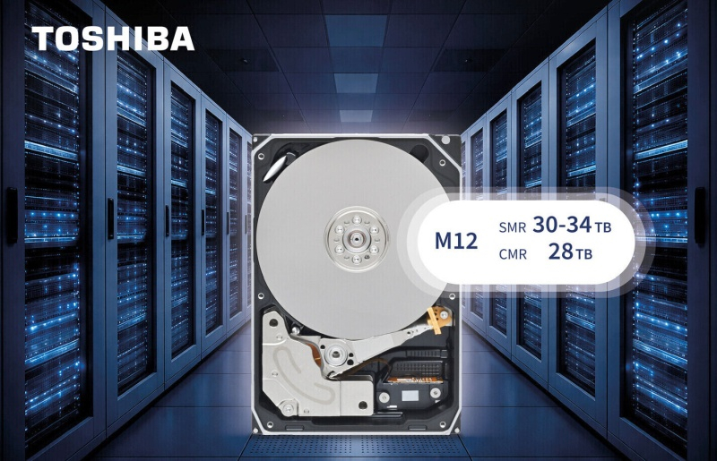 Toshiba zahájila dodávky 3,5‑palcových HDD s technologií SMR a kapacitou od 30 do 34 terabajtů.