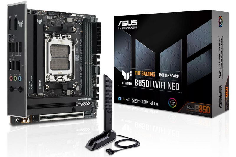 Asus vydala první mini‑ITX desku série TUF – model TUF Gaming B850I WIFI Neo pro procesory Ryzen